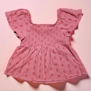 OLD NAVY Pink Smocked Top. Size (10-12)L. Excellent Condition!